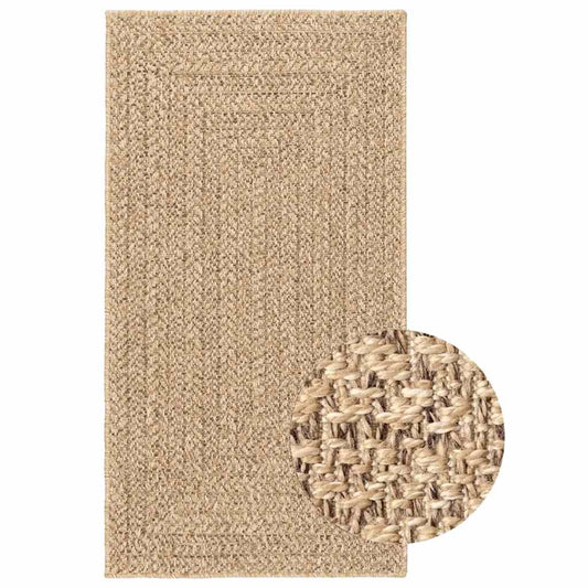 Vloerkleed ZIZUR beige binnen en buiten 80x150 cm jute look is nu te koop bij PeponiXL, paradijselijk wonen!