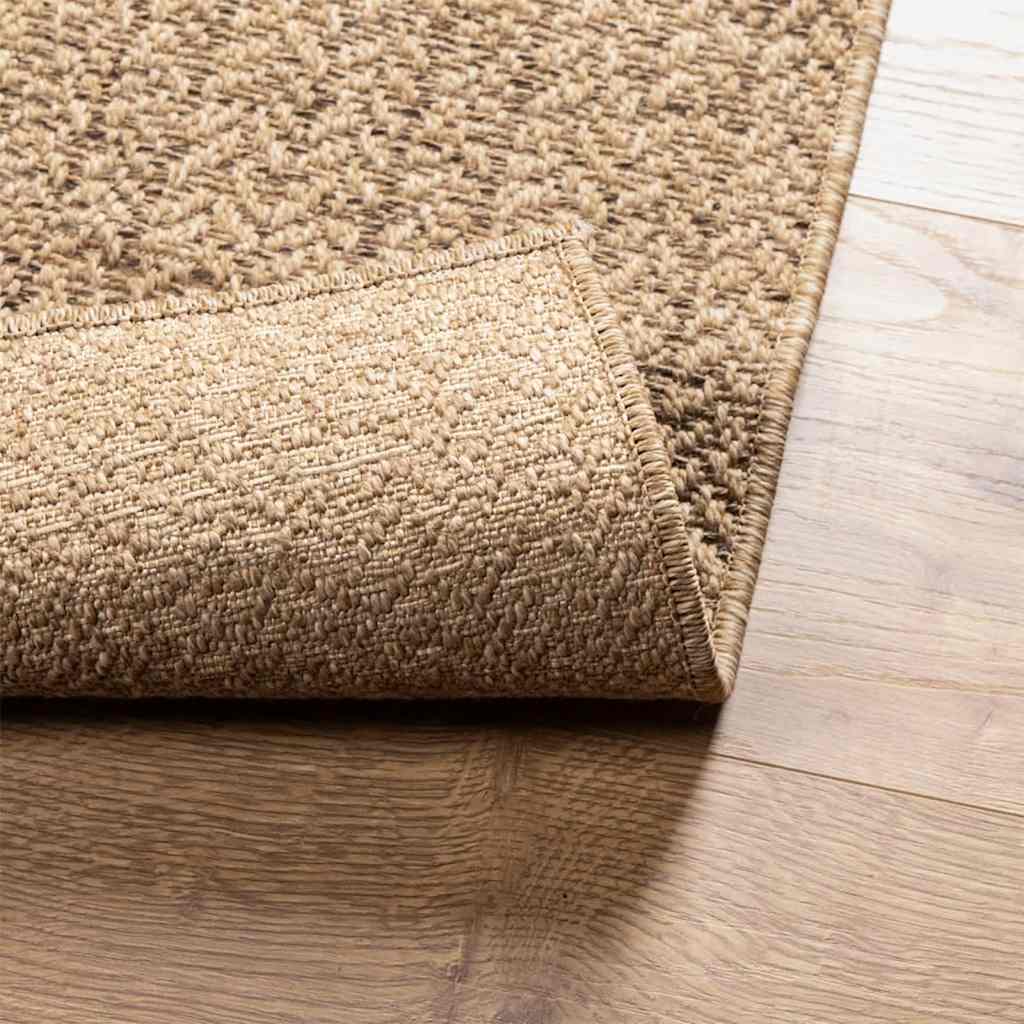Vloerkleed ZIZUR beige binnen en buiten 80x150 cm jute look is nu te koop bij PeponiXL, paradijselijk wonen!