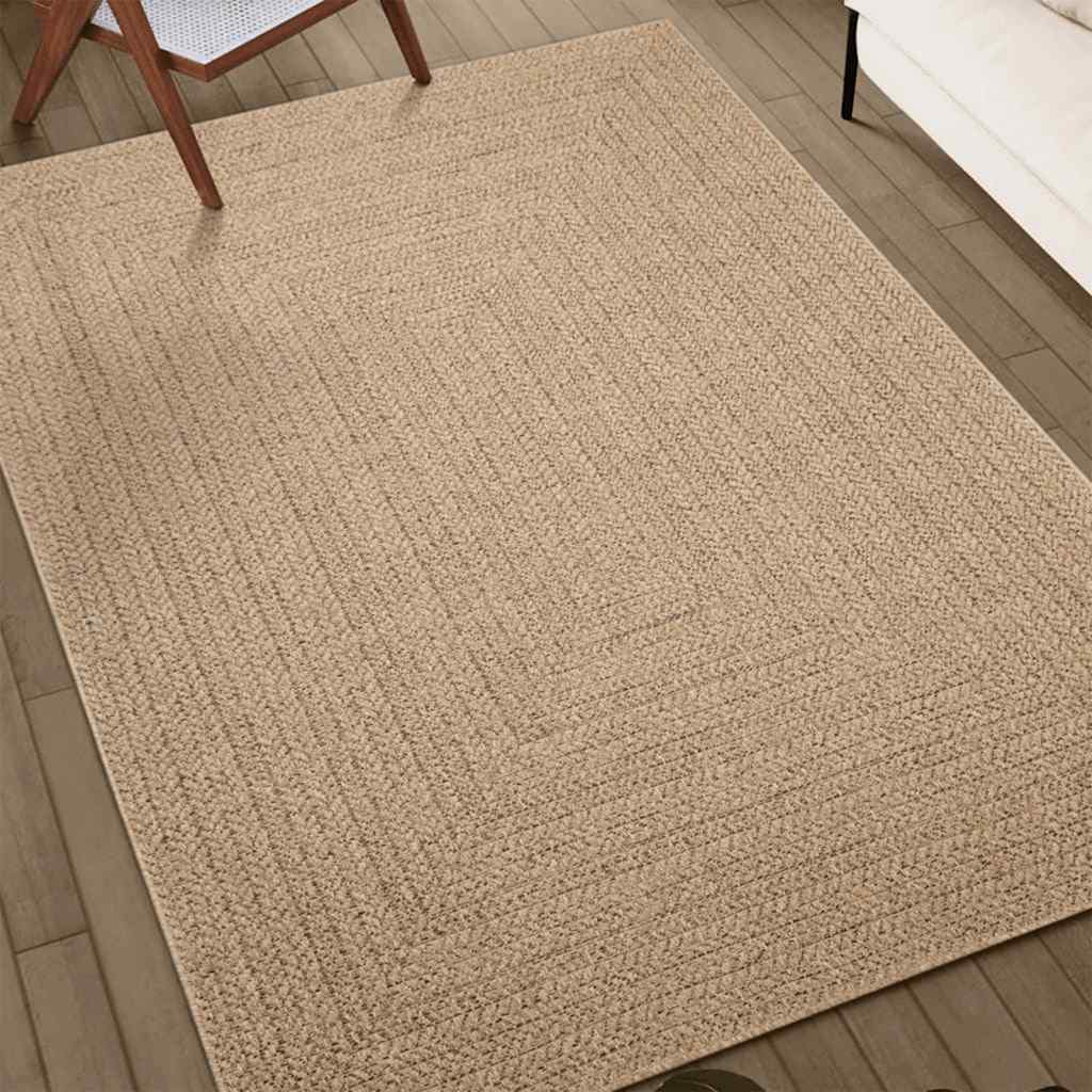 Vloerkleed ZIZUR beige binnen en buiten 80x250 cm jute look is nu te koop bij PeponiXL, paradijselijk wonen!