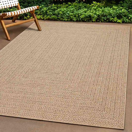 Vloerkleed ZIZUR beige binnen en buiten 80x250 cm jute look is nu te koop bij PeponiXL, paradijselijk wonen!