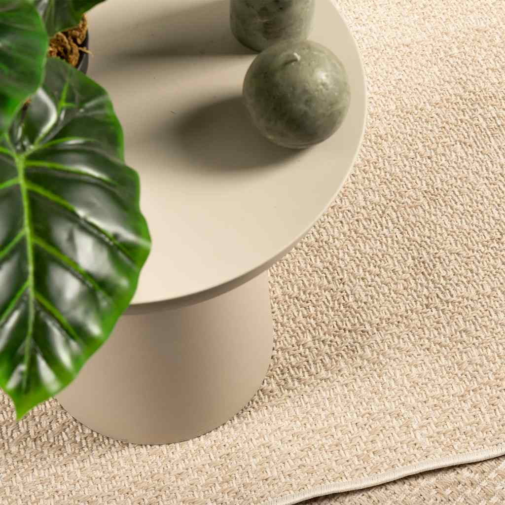 Vloerkleed ZIZUR beige binnen en buiten 140x200 cm jute look is nu te koop bij PeponiXL, paradijselijk wonen!