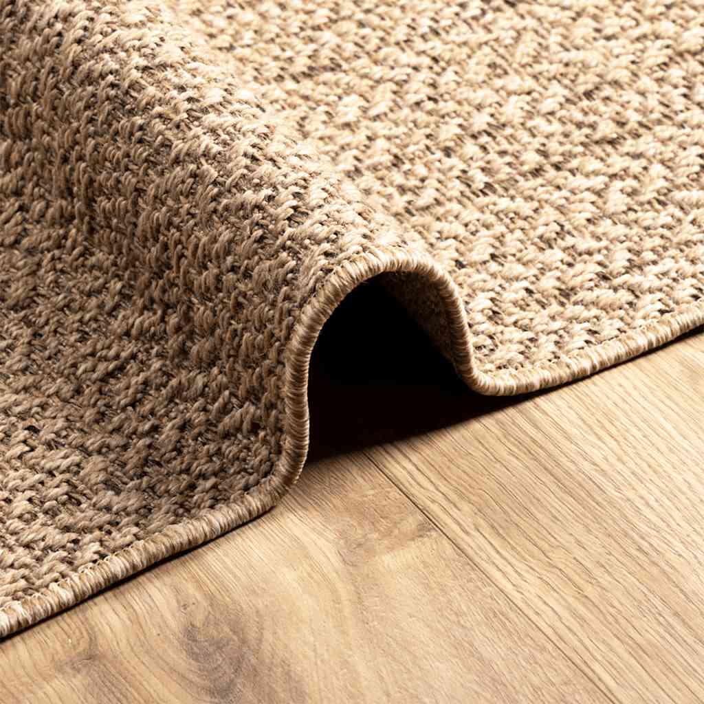 Vloerkleed ZIZUR beige binnen en buiten 140x200 cm jute look is nu te koop bij PeponiXL, paradijselijk wonen!