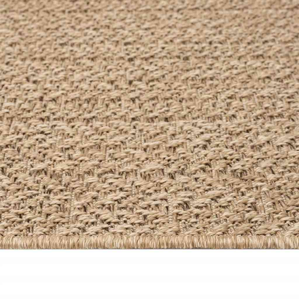 Vloerkleed ZIZUR beige binnen en buiten 200x200 cm jute look is nu te koop bij PeponiXL, paradijselijk wonen!