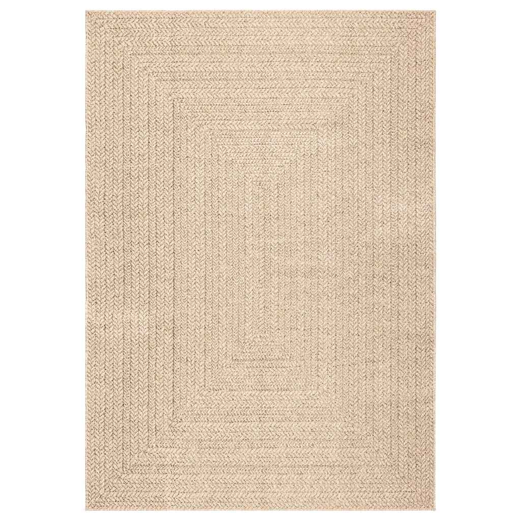 Vloerkleed ZIZUR beige binnen en buiten 200x290 cm jute look is nu te koop bij PeponiXL, paradijselijk wonen!