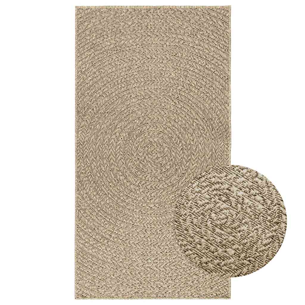 Vloerkleed ZIZUR beige binnen en buiten 80x150 cm jute look is nu te koop bij PeponiXL, paradijselijk wonen!