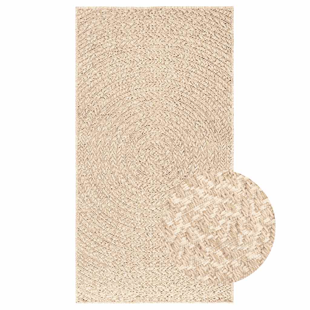 Vloerkleed ZIZUR beige binnen en buiten 80x150 cm jute look is nu te koop bij PeponiXL, paradijselijk wonen!