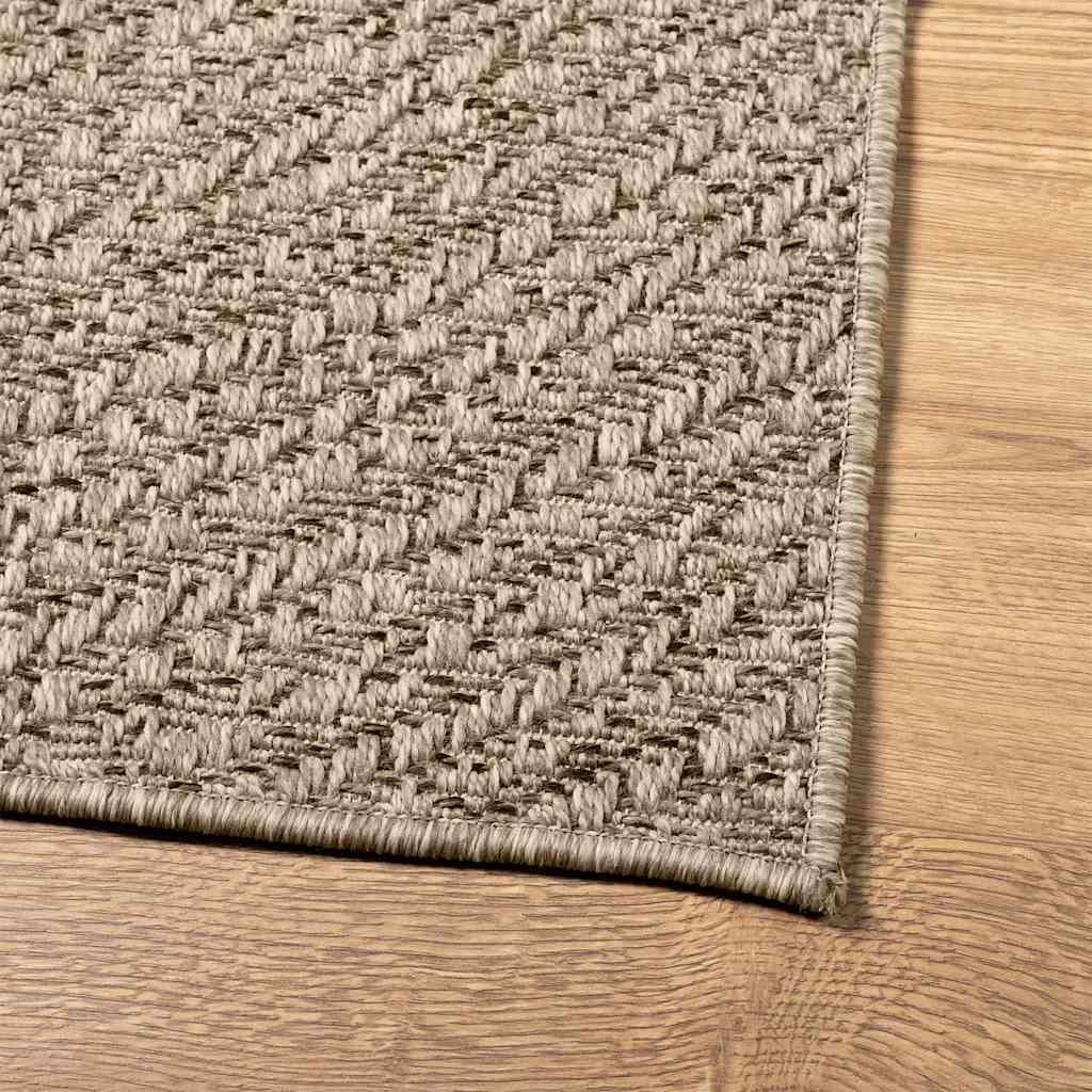 Vloerkleed ZIZUR beige binnen en buiten 140x200 cm jute look is nu te koop bij PeponiXL, paradijselijk wonen!