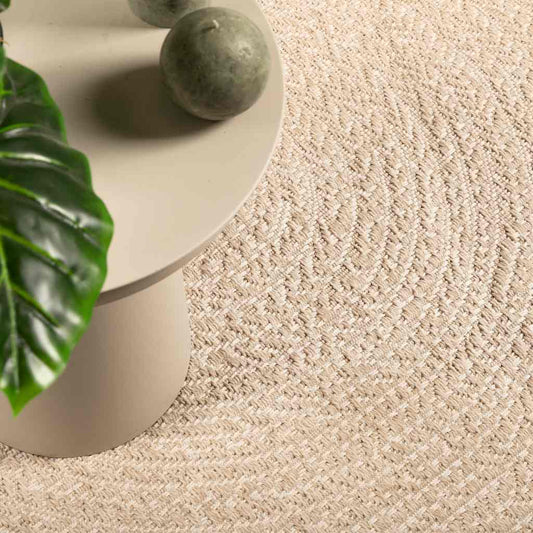 Vloerkleed ZIZUR beige binnen en buiten 140x200 cm jute look is nu te koop bij PeponiXL, paradijselijk wonen!