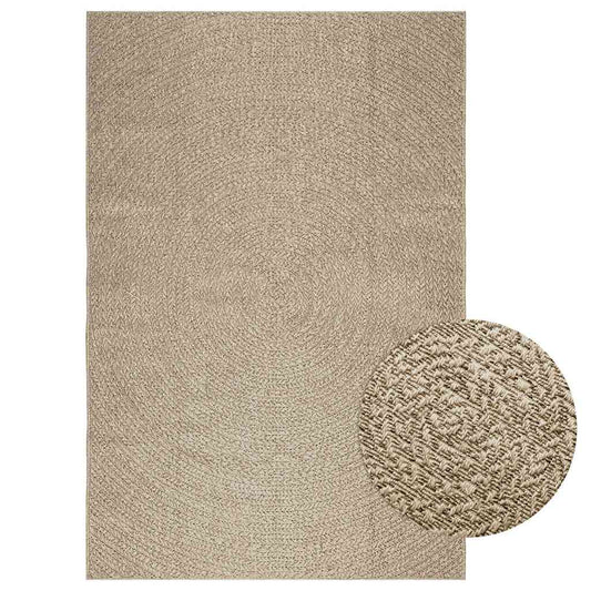 Vloerkleed ZIZUR beige binnen en buiten 160x230 cm jute look is nu te koop bij PeponiXL, paradijselijk wonen!