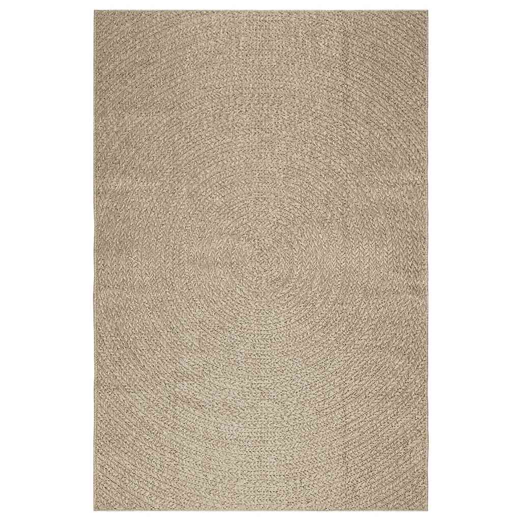 Vloerkleed ZIZUR beige binnen en buiten 160x230 cm jute look is nu te koop bij PeponiXL, paradijselijk wonen!