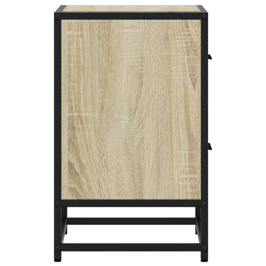 Nachtkastje 40x31x50 cm bewerkt hout sonoma eikenkleurig is nu te koop bij PeponiXL, paradijselijk wonen!