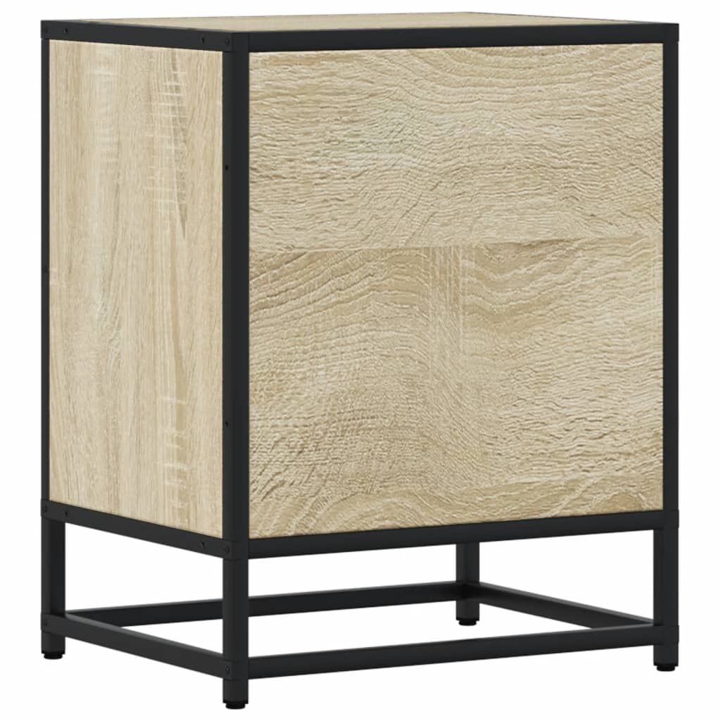 Nachtkastje 40x31x50 cm bewerkt hout sonoma eikenkleurig is nu te koop bij PeponiXL, paradijselijk wonen!