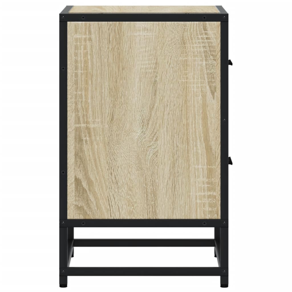 Nachtkastjes 2 st 40x31x50 cm bewerkt hout sonoma eikenkleurig is nu te koop bij PeponiXL, paradijselijk wonen!