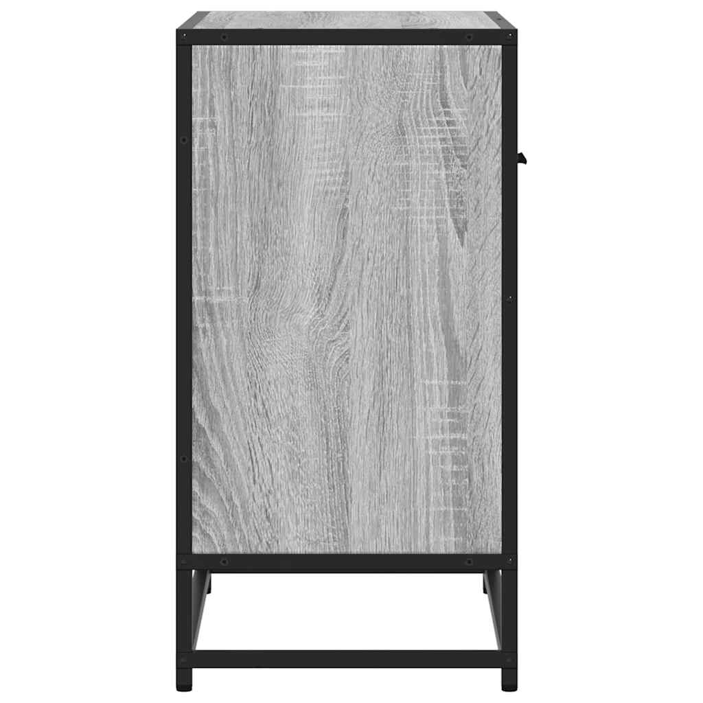 Nachtkastje 60x31x60 cm bewerkt hout en metaal grijs sonoma is nu te koop bij PeponiXL, paradijselijk wonen!