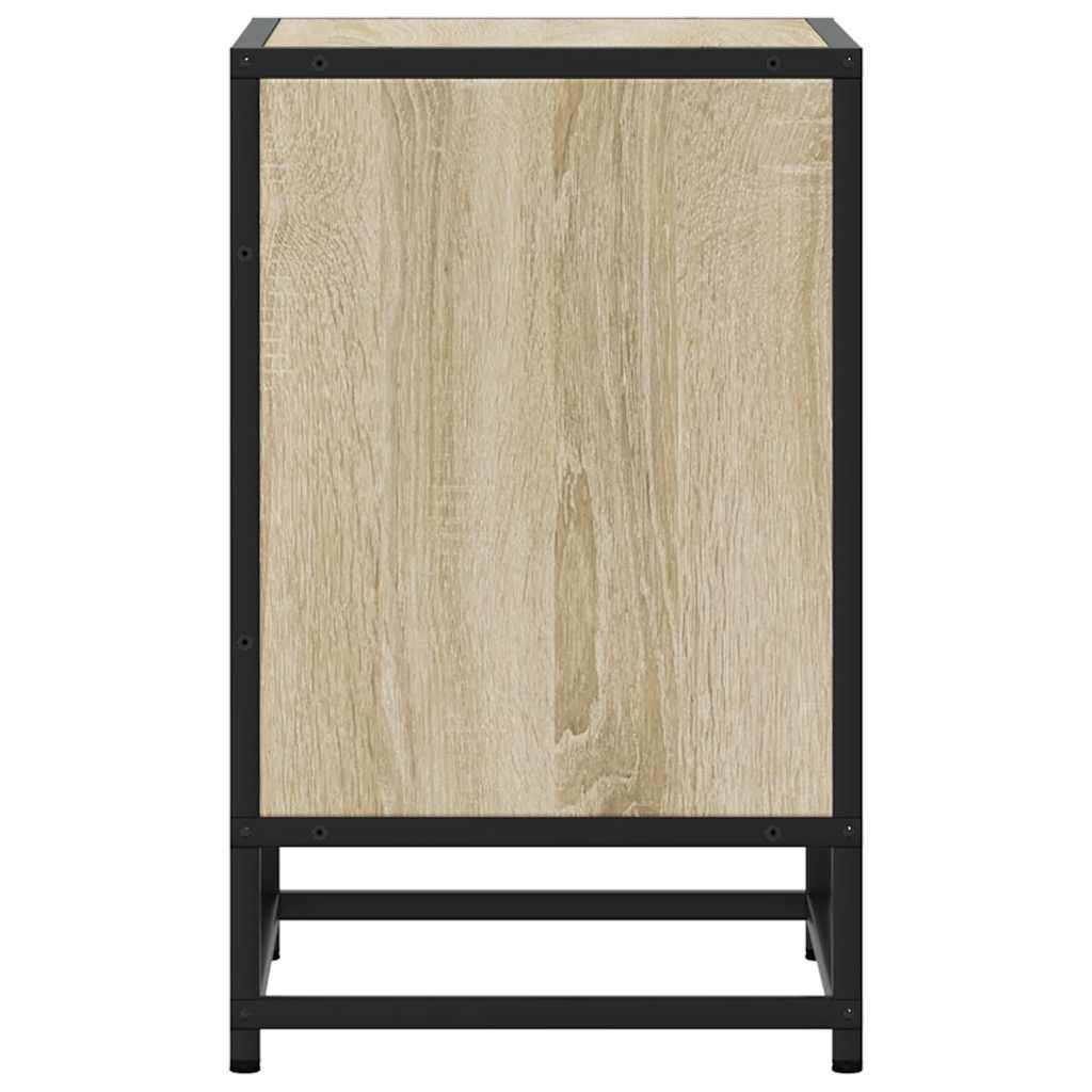 Nachtkastjes 2st 40x31x50cm bewerkt hout en metaal sonoma eiken is nu te koop bij PeponiXL, paradijselijk wonen!
