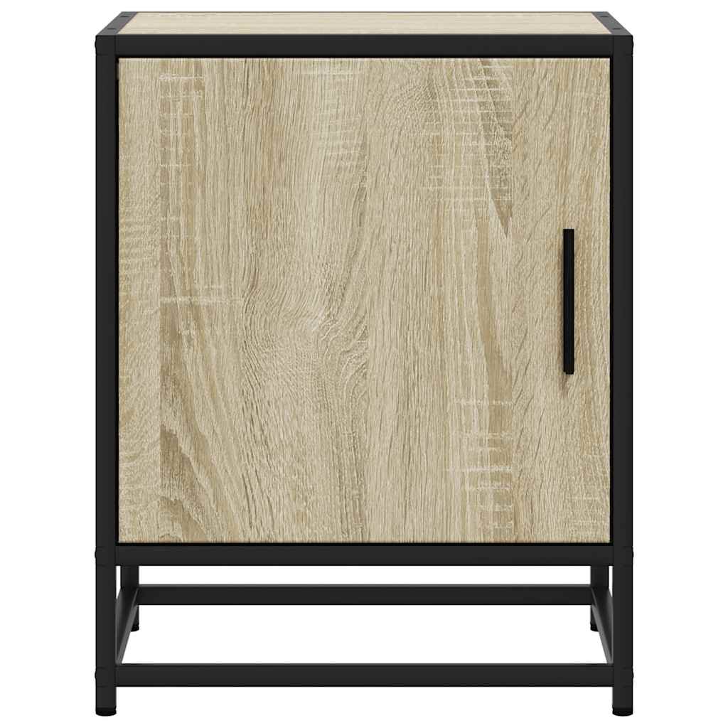 Nachtkastjes 2st 40x31x50cm bewerkt hout en metaal sonoma eiken is nu te koop bij PeponiXL, paradijselijk wonen!