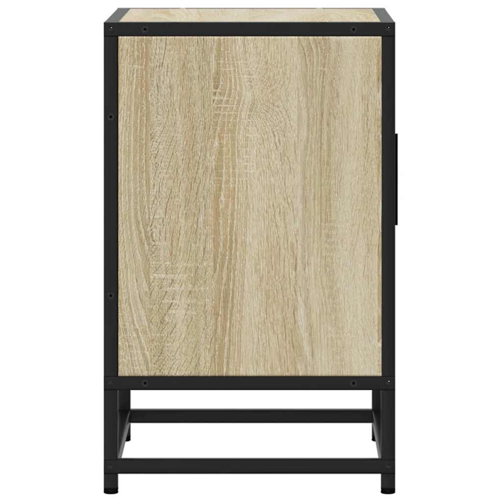 Nachtkastjes 2st 40x31x50cm bewerkt hout en metaal sonoma eiken is nu te koop bij PeponiXL, paradijselijk wonen!