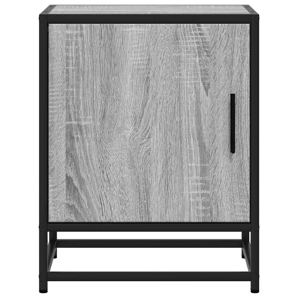 Nachtkastjes 2 st 40x31x50 cm bewerkt hout&metaal grijs sonoma is nu te koop bij PeponiXL, paradijselijk wonen!