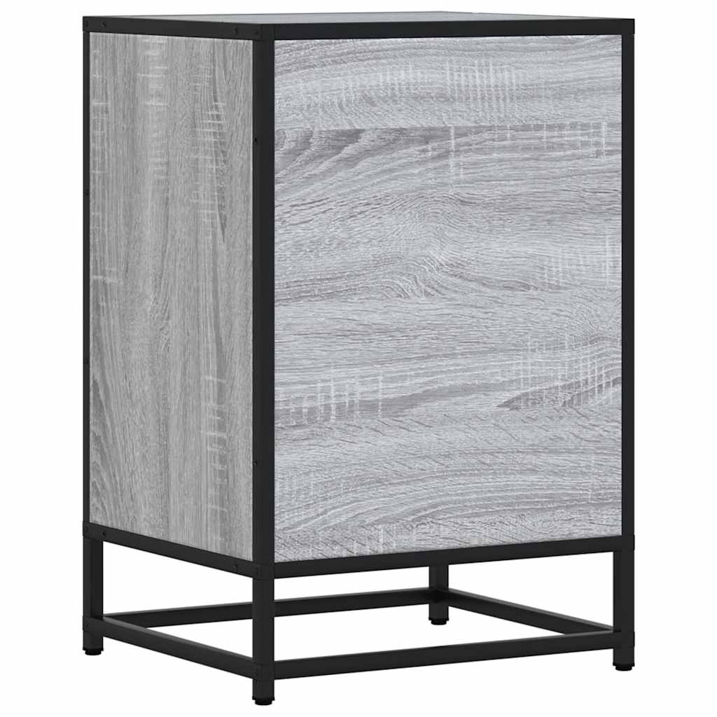 Nachtkastje 40x34,5x60cm bewerkt hout&metaal grijs sonoma eiken is nu te koop bij PeponiXL, paradijselijk wonen!