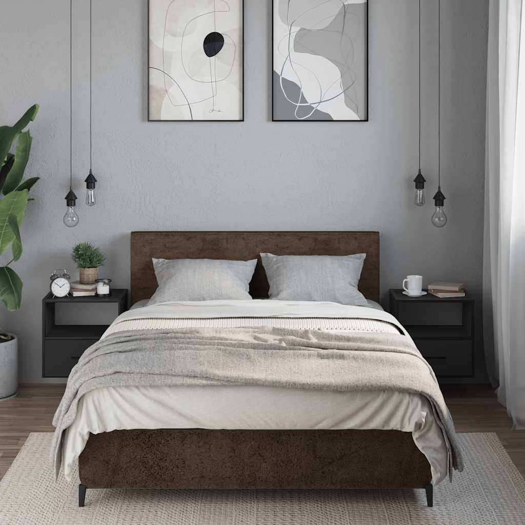 Nachtkastjes wandgemonteerd 2 st 40x31x39,5 cm zwart is nu te koop bij PeponiXL, paradijselijk wonen!