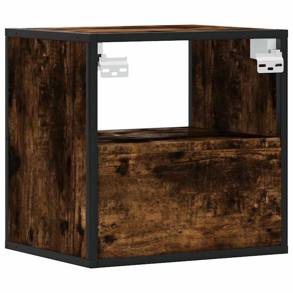 Nachtkastje wandgemonteerd 40x31x39,5 cm gerookt eikenkleurig is nu te koop bij PeponiXL, paradijselijk wonen!