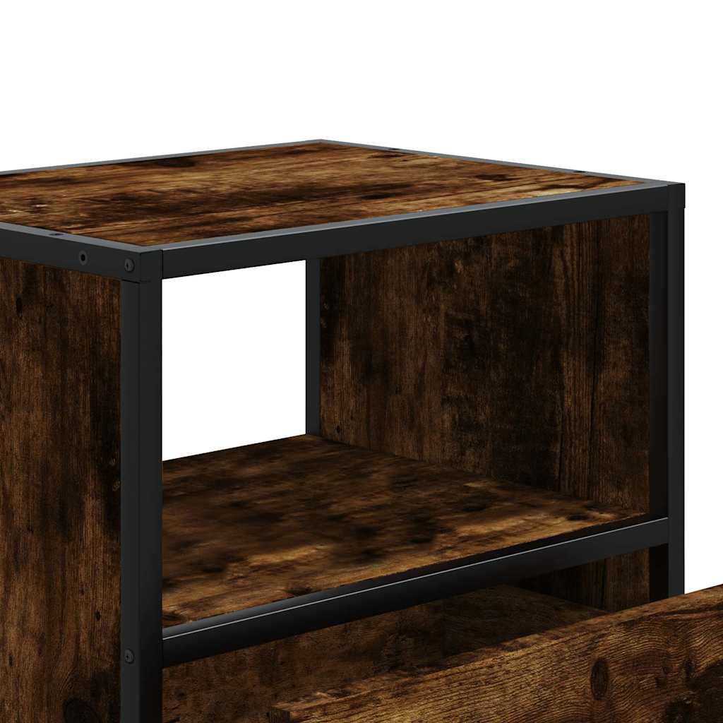 Nachtkastjes 2st wandgemonteerd 40x31x39,5cm gerookt eikenkleur is nu te koop bij PeponiXL, paradijselijk wonen!