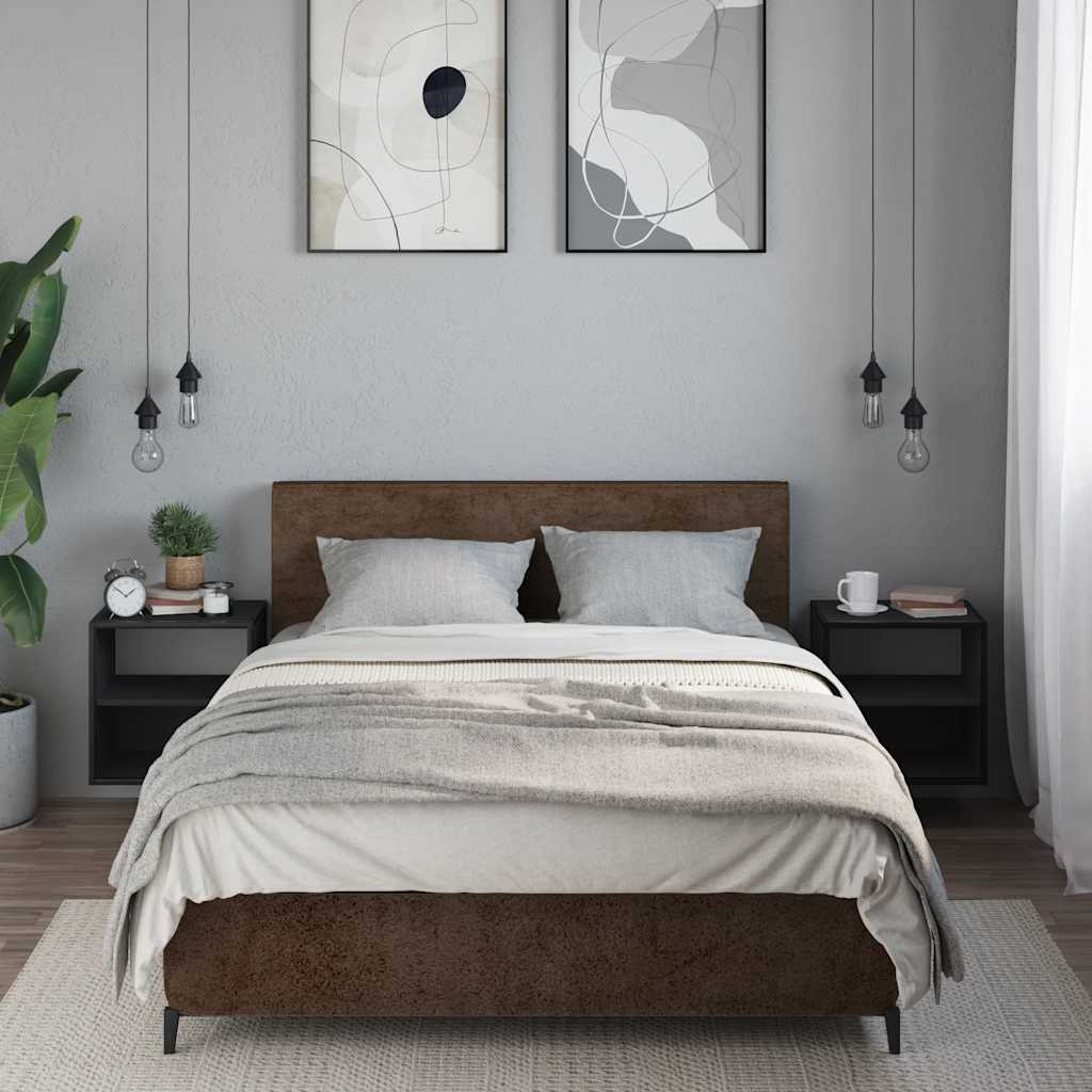 Nachtkastjes wandgemonteerd 2 st 40x31x39,5 cm zwart is nu te koop bij PeponiXL, paradijselijk wonen!