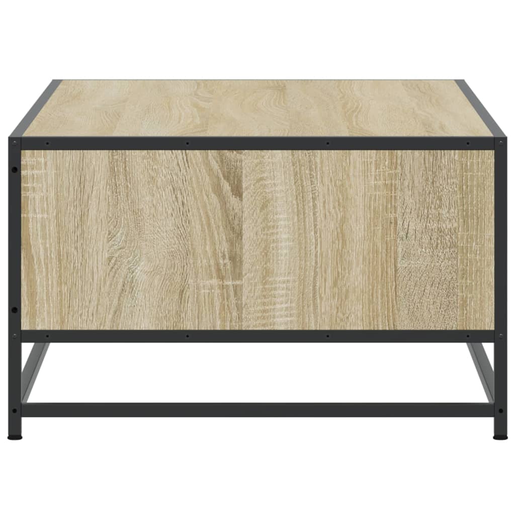 Salontafel 100x57x35 cm bewerkt hout en metaal sonoma eiken is nu te koop bij PeponiXL, paradijselijk wonen!