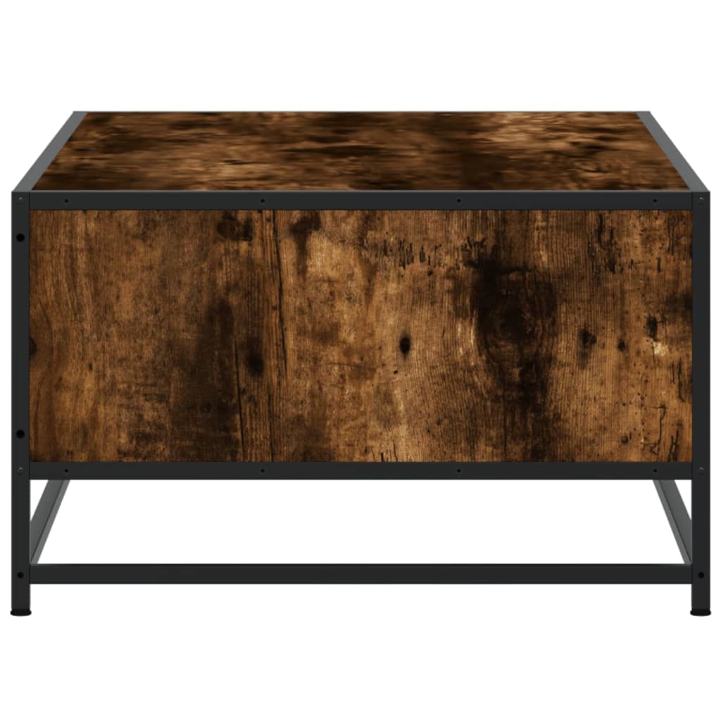 Salontafel 100x57x35 cm bewerkt hout en metaal gerookt eiken is nu te koop bij PeponiXL, paradijselijk wonen!