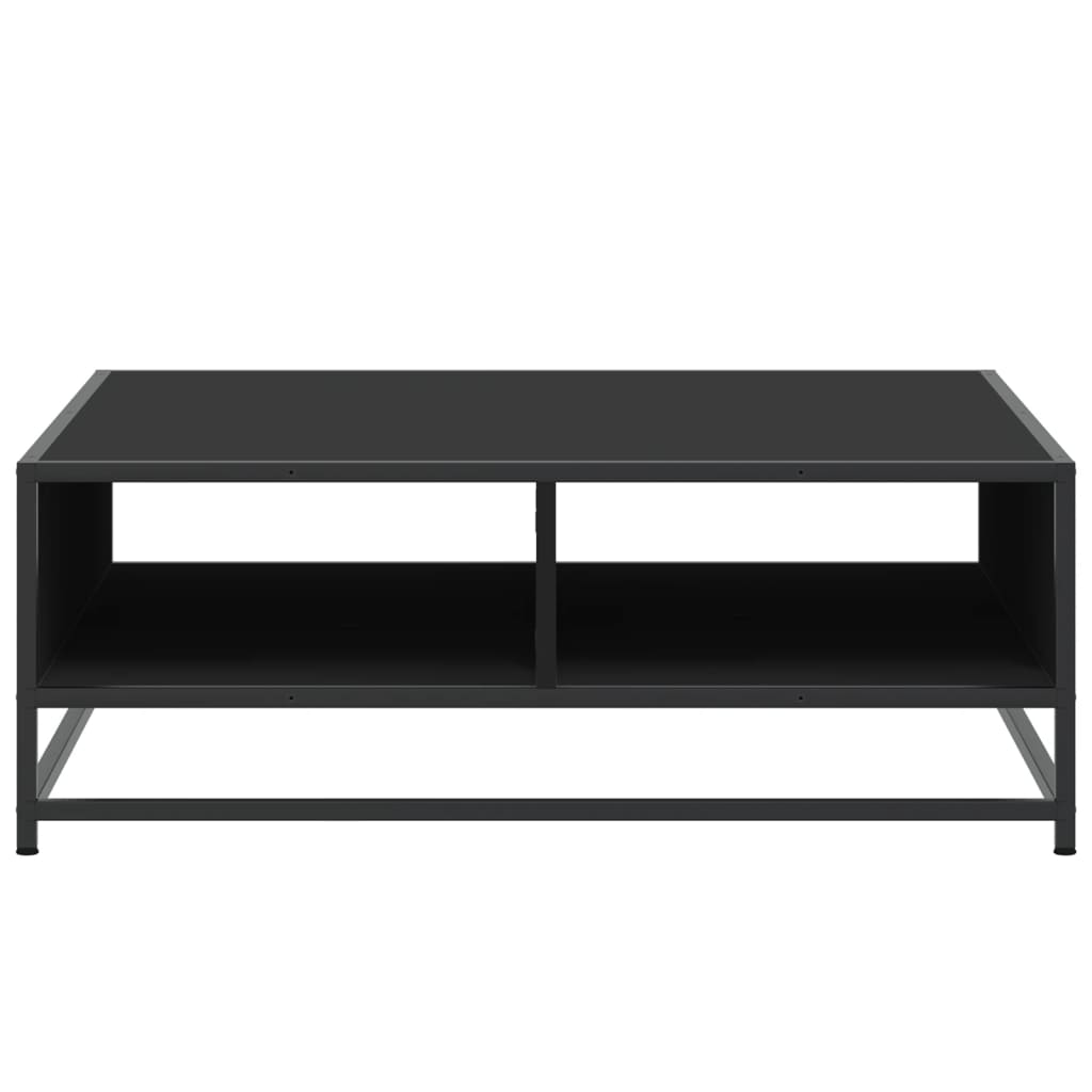 Salontafel 80x80x30 cm bewerkt hout en metaal zwart is nu te koop bij PeponiXL, paradijselijk wonen!