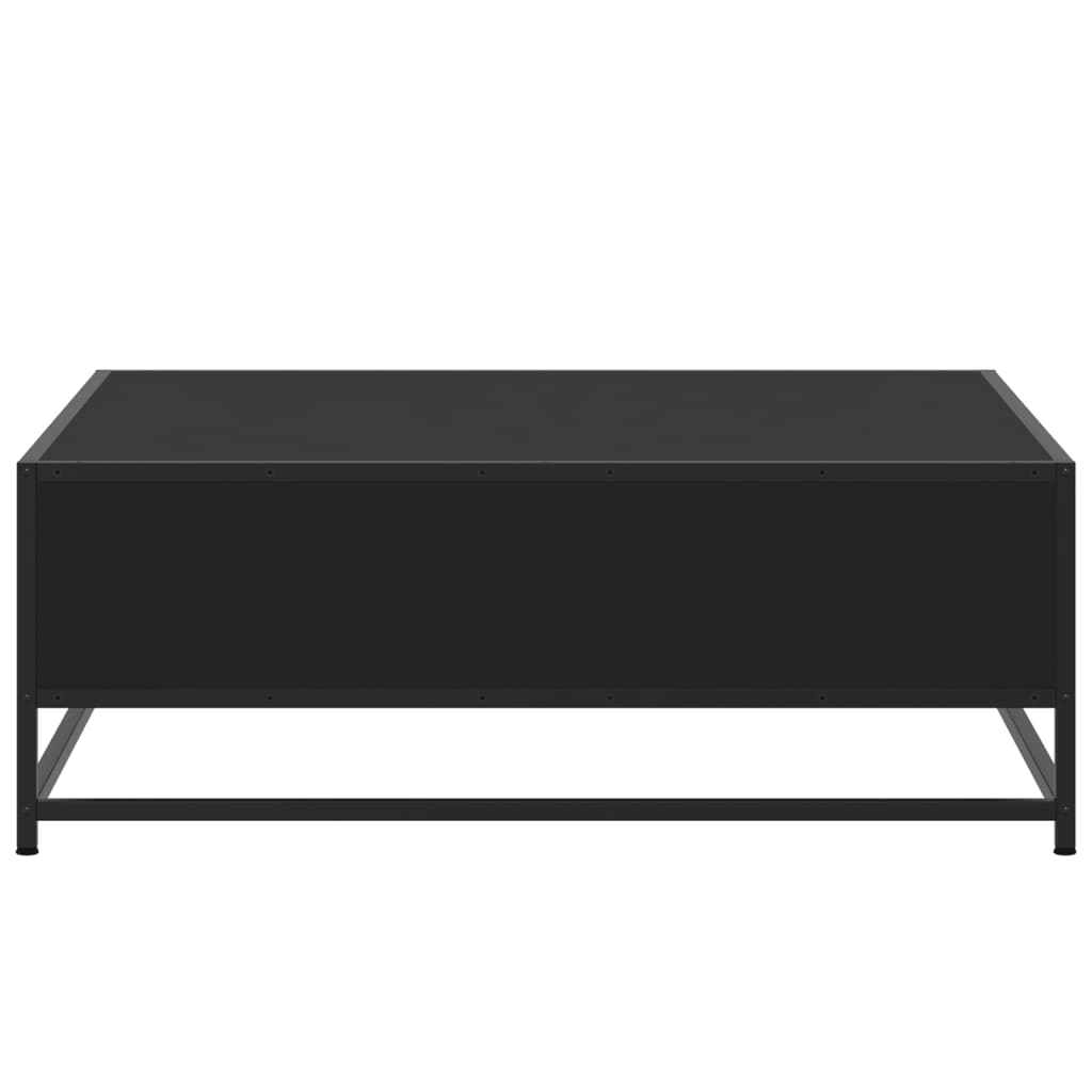 Salontafel 80x80x30 cm bewerkt hout en metaal zwart is nu te koop bij PeponiXL, paradijselijk wonen!