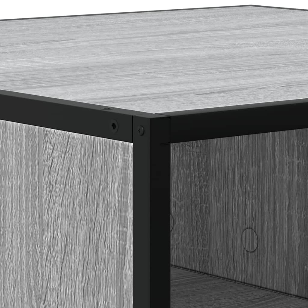 Salontafel 80x80x30 cm bewerkt hout en metaal grijs sonoma is nu te koop bij PeponiXL, paradijselijk wonen!