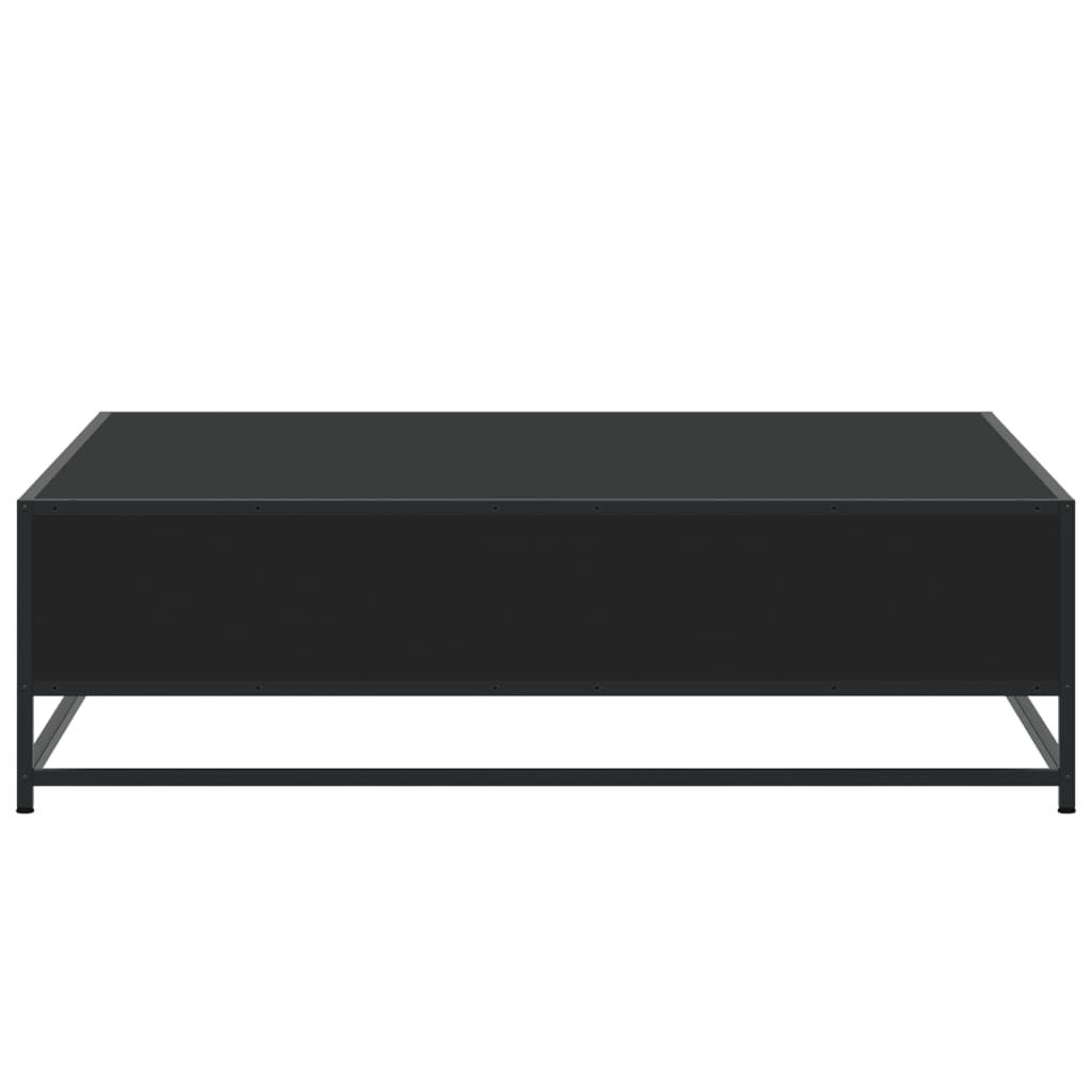 Salontafel 100x100x30 cm bewerkt hout en metaal zwart is nu te koop bij PeponiXL, paradijselijk wonen!