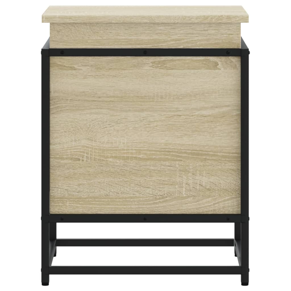 Opbergbox met deksel 40x40x51,5 cm bewerkt hout sonoma eiken is nu te koop bij PeponiXL, paradijselijk wonen!