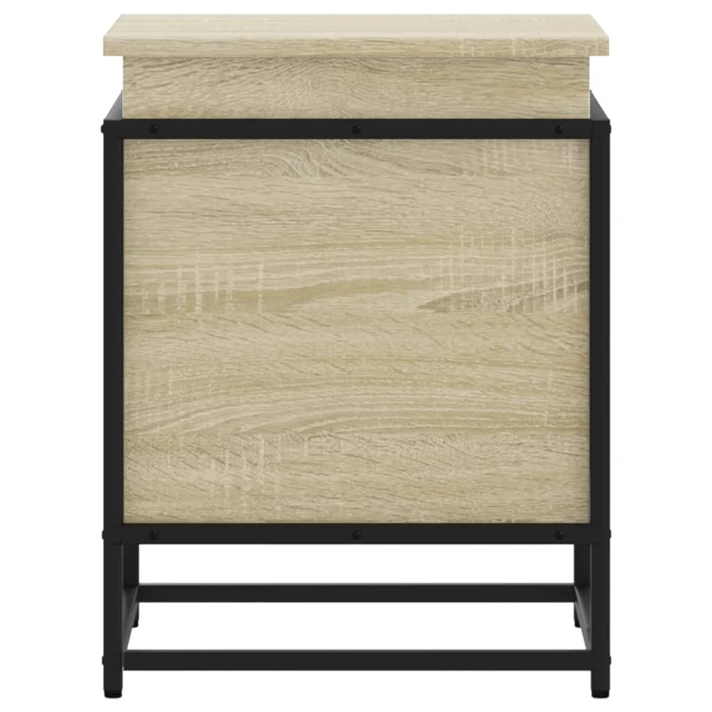 Opbergbox met deksel 40x40x51,5 cm bewerkt hout sonoma eiken is nu te koop bij PeponiXL, paradijselijk wonen!
