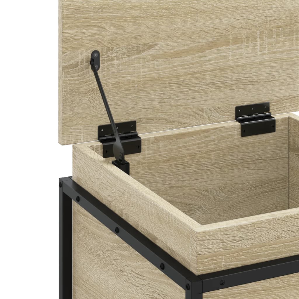 Opbergbox met deksel 40x40x51,5 cm bewerkt hout sonoma eiken is nu te koop bij PeponiXL, paradijselijk wonen!