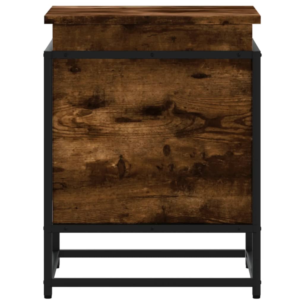 Opbergbox met deksel 40x40x51,5 cm bewerkt hout gerookt eiken is nu te koop bij PeponiXL, paradijselijk wonen!
