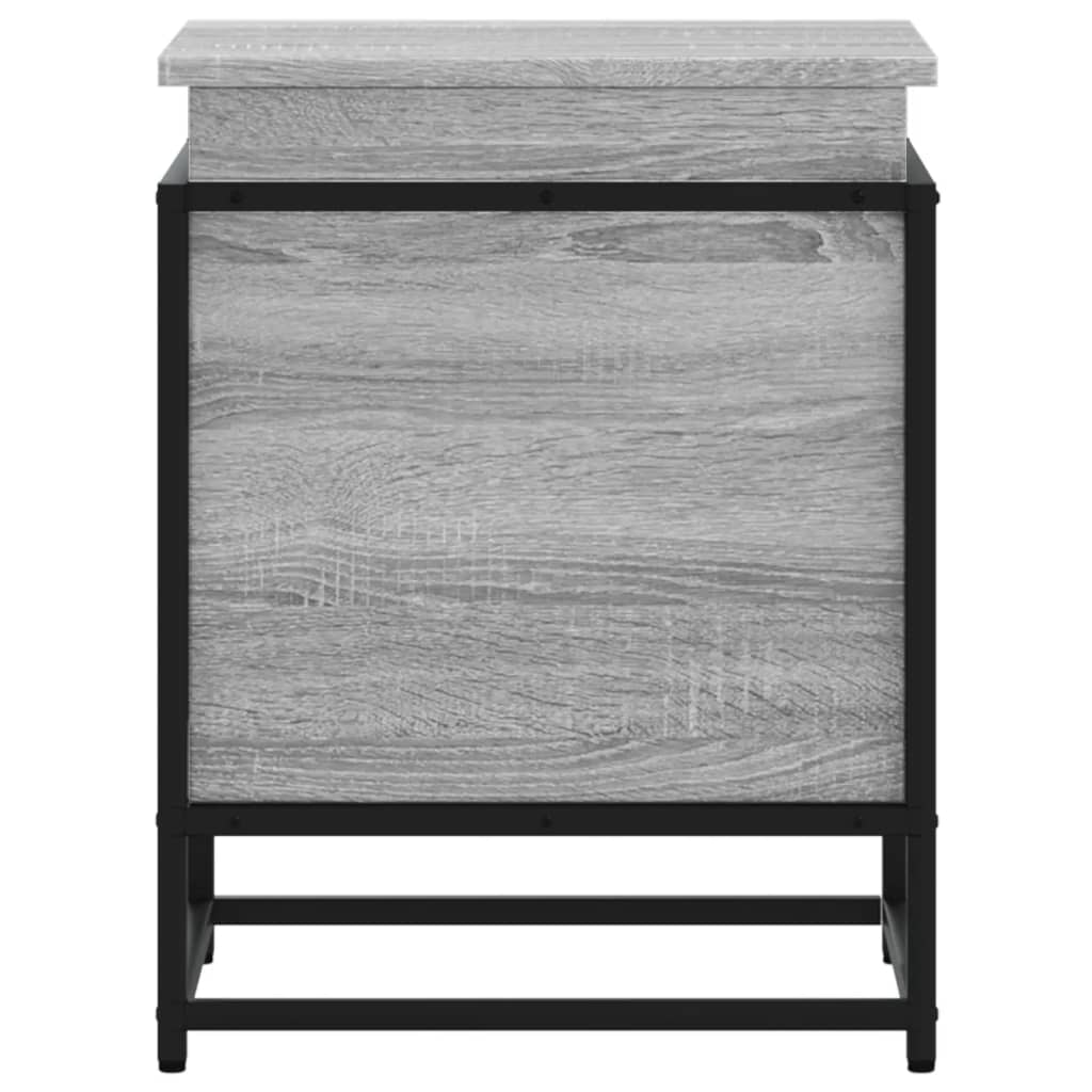 Opbergbox met deksel 40x40x51,5 cm bewerkt hout grijs sonoma is nu te koop bij PeponiXL, paradijselijk wonen!