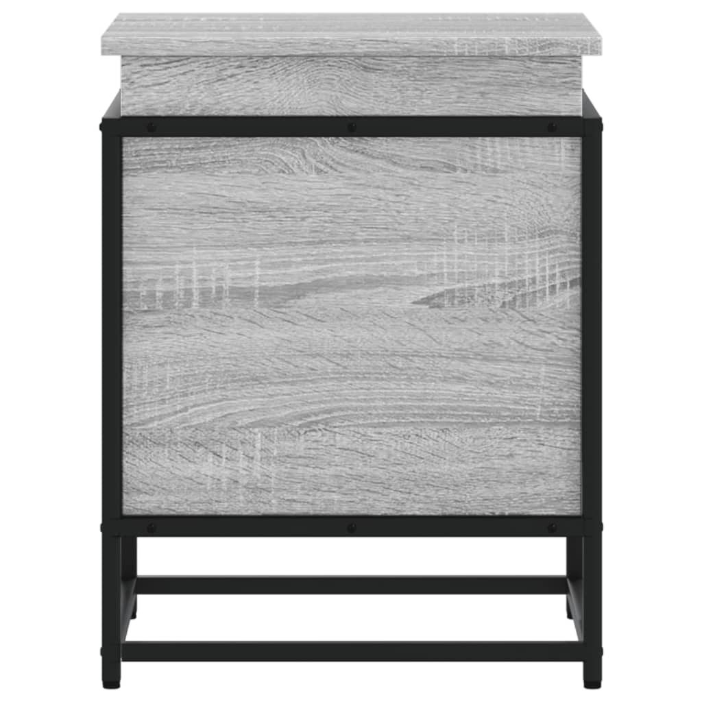 Opbergbox met deksel 40x40x51,5 cm bewerkt hout grijs sonoma is nu te koop bij PeponiXL, paradijselijk wonen!