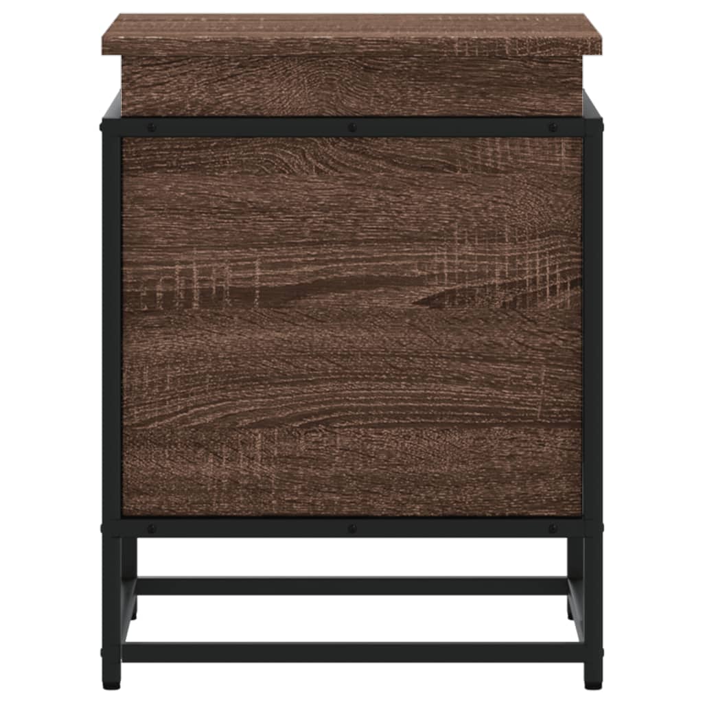 Opbergbox met deksel 40x40x51,5 cm bewerkt hout bruin eiken is nu te koop bij PeponiXL, paradijselijk wonen!