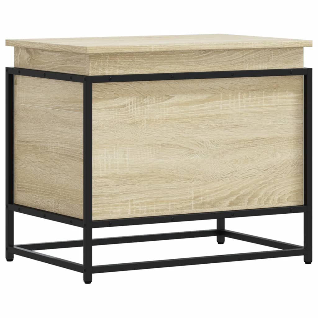 Opbergbox met deksel 60x40x51,5 cm bewerkt hout sonoma eiken is nu te koop bij PeponiXL, paradijselijk wonen!
