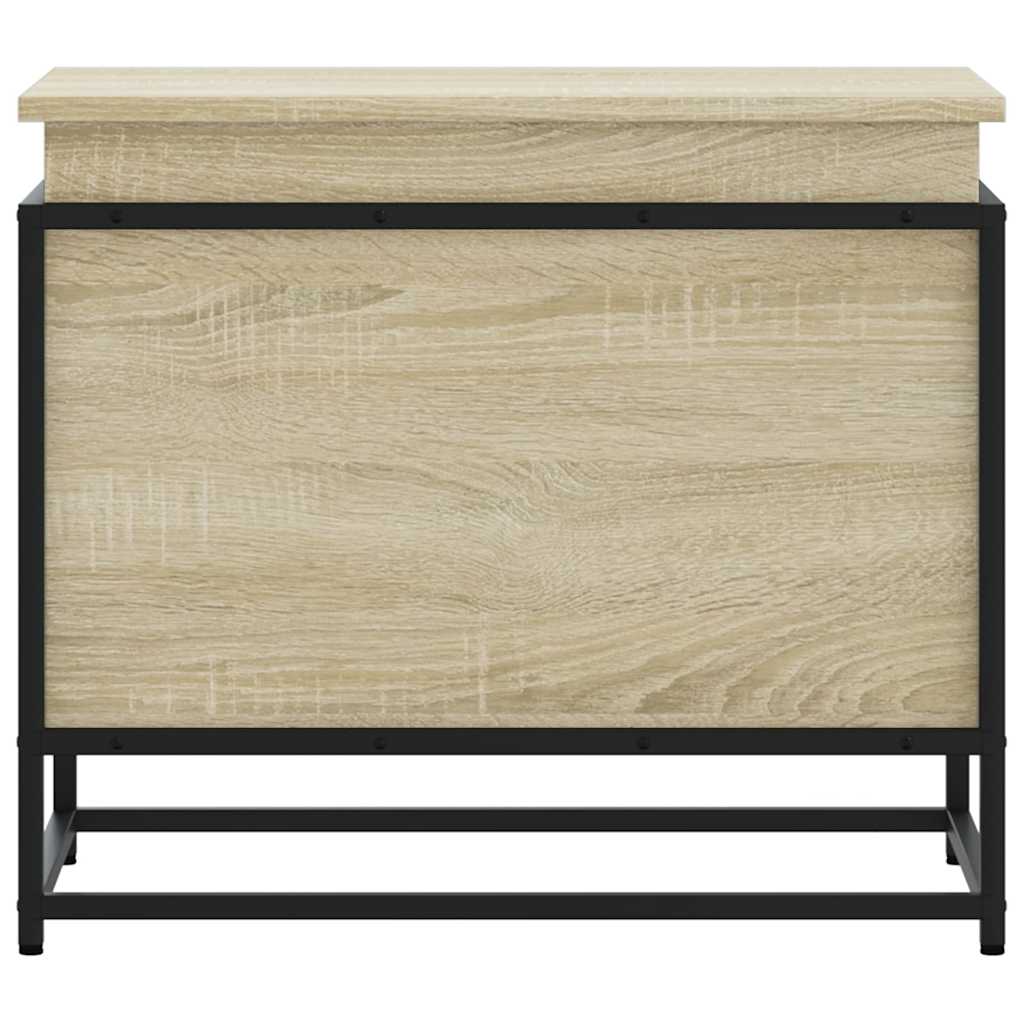 Opbergbox met deksel 60x40x51,5 cm bewerkt hout sonoma eiken is nu te koop bij PeponiXL, paradijselijk wonen!