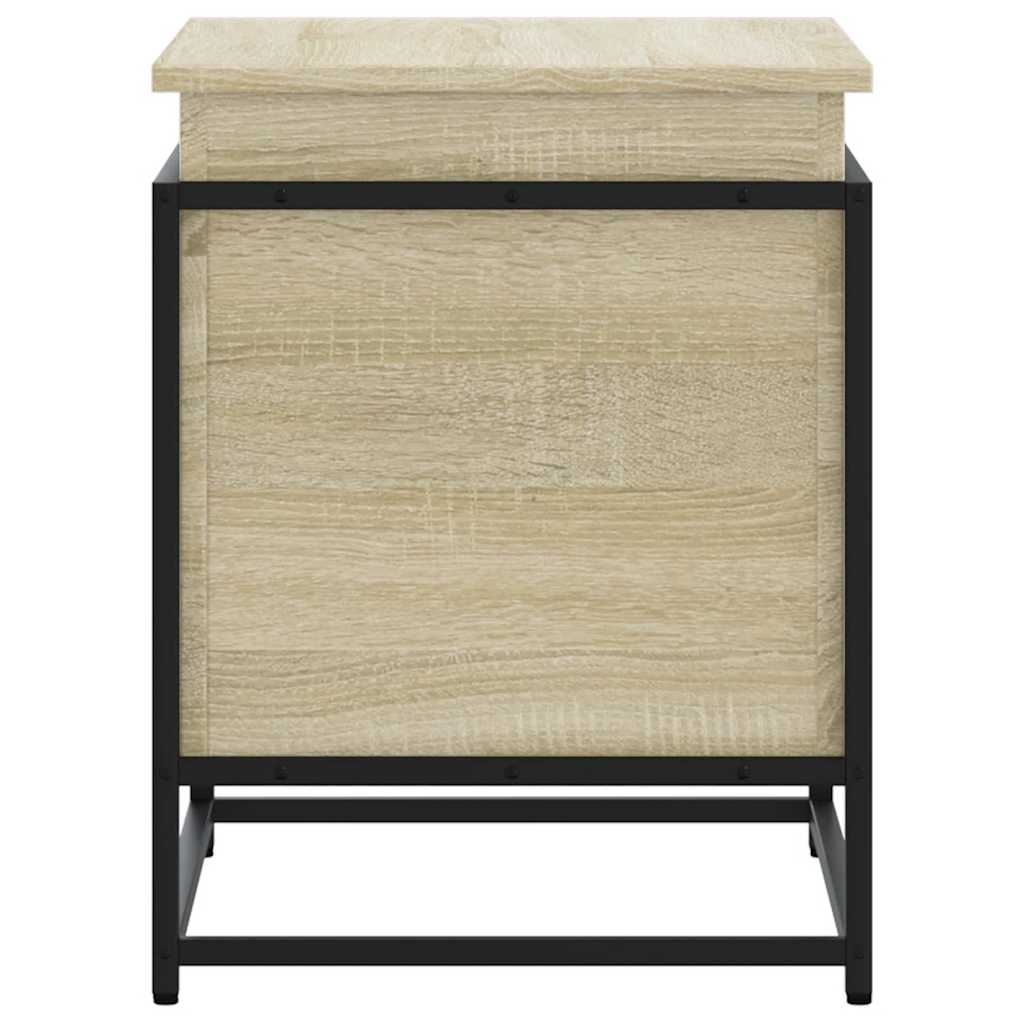 Opbergbox met deksel 60x40x51,5 cm bewerkt hout sonoma eiken is nu te koop bij PeponiXL, paradijselijk wonen!