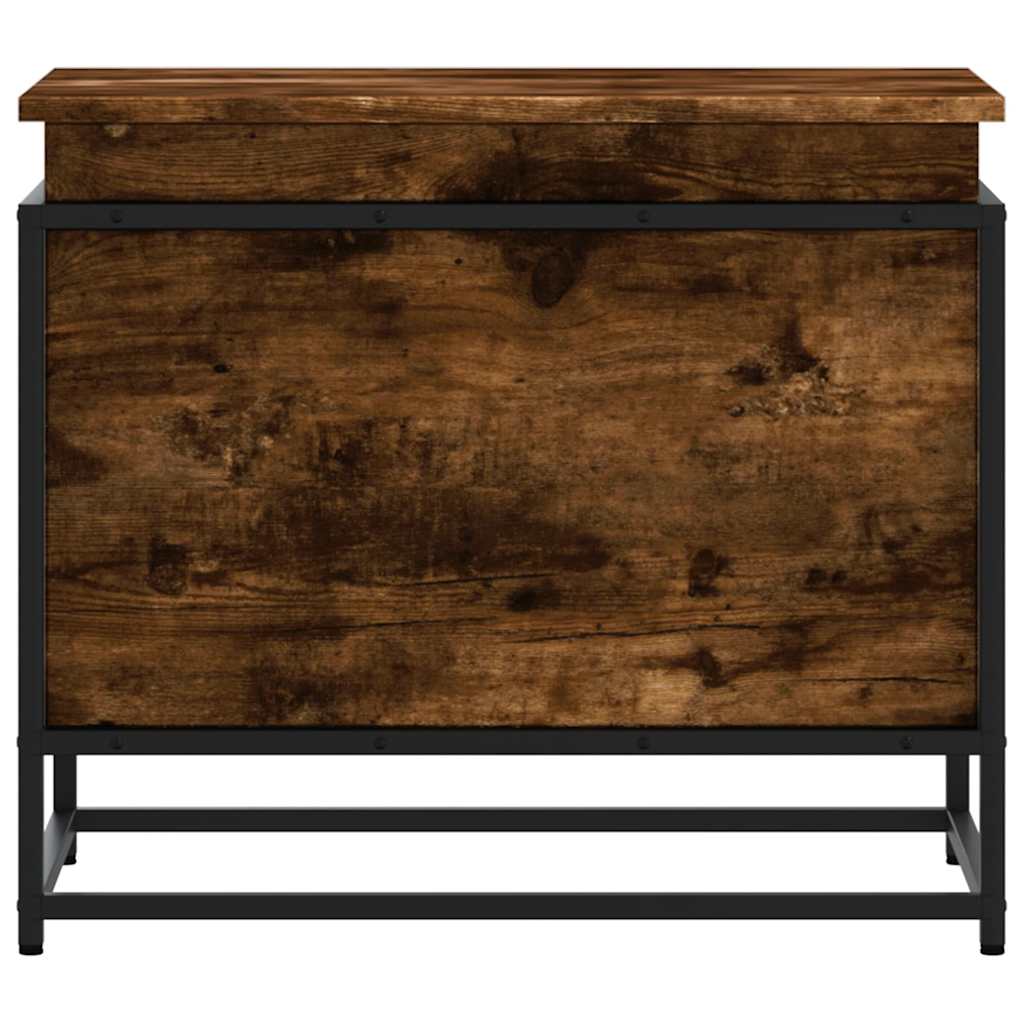 Opbergbox met deksel 60x40x51,5 cm bewerkt hout gerookt eiken is nu te koop bij PeponiXL, paradijselijk wonen!