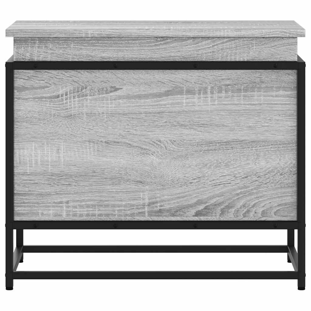 Opbergbox met deksel 60x40x51,5 cm bewerkt hout grijs sonoma is nu te koop bij PeponiXL, paradijselijk wonen!