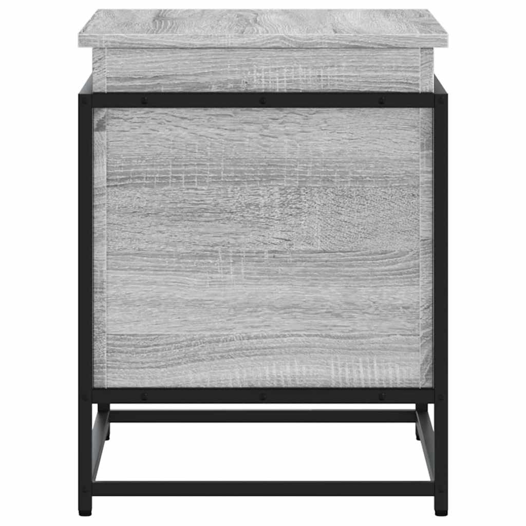 Opbergbox met deksel 60x40x51,5 cm bewerkt hout grijs sonoma is nu te koop bij PeponiXL, paradijselijk wonen!