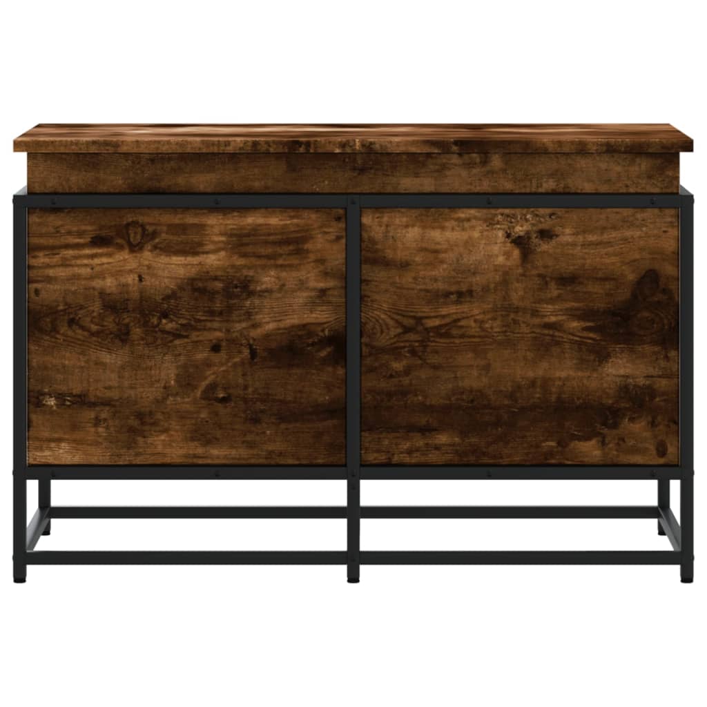 Opbergbox met deksel 80x40x51,5 cm bewerkt hout gerookt eiken is nu te koop bij PeponiXL, paradijselijk wonen!