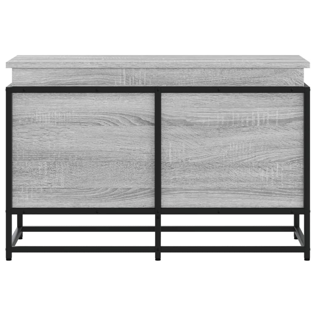Opbergbox met deksel 80x40x51,5 cm bewerkt hout grijs sonoma is nu te koop bij PeponiXL, paradijselijk wonen!