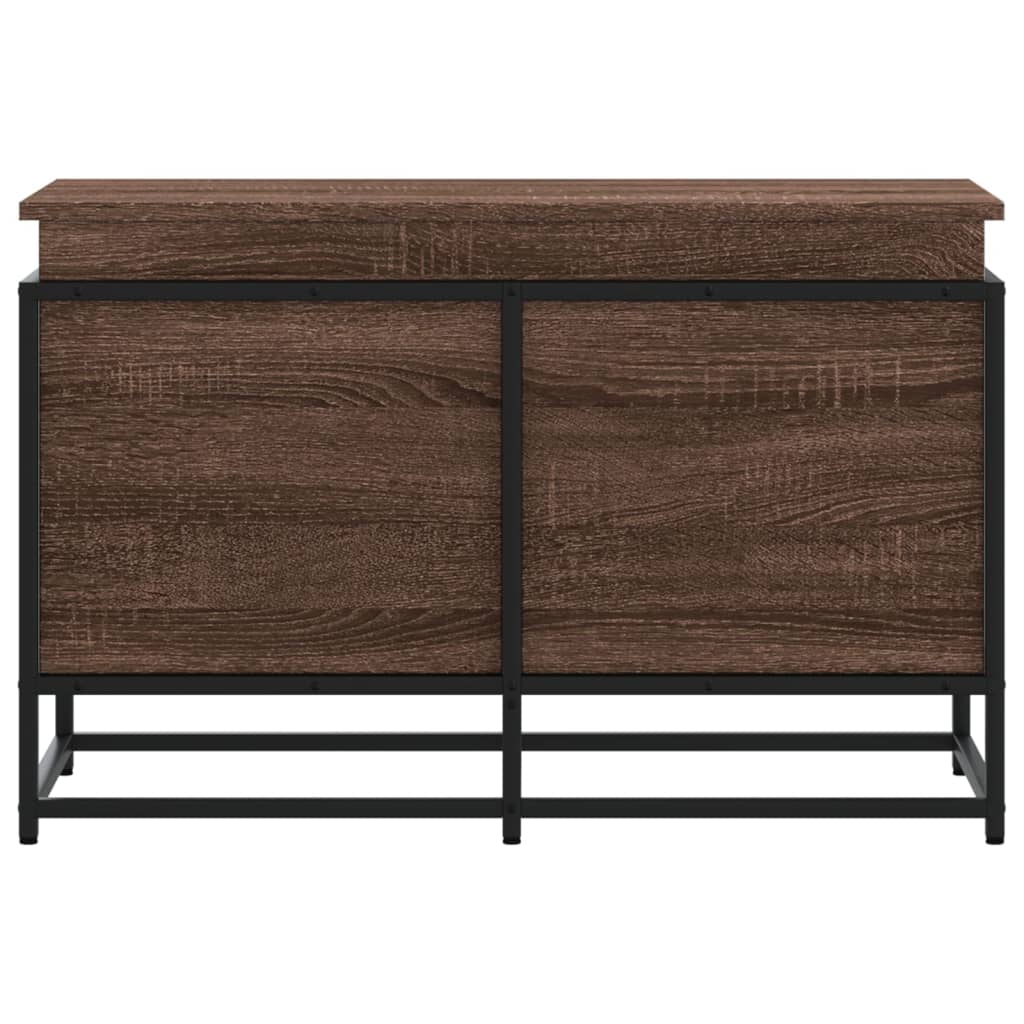 Opbergbox met deksel 80x40x51,5 cm bewerkt hout bruin eiken is nu te koop bij PeponiXL, paradijselijk wonen!