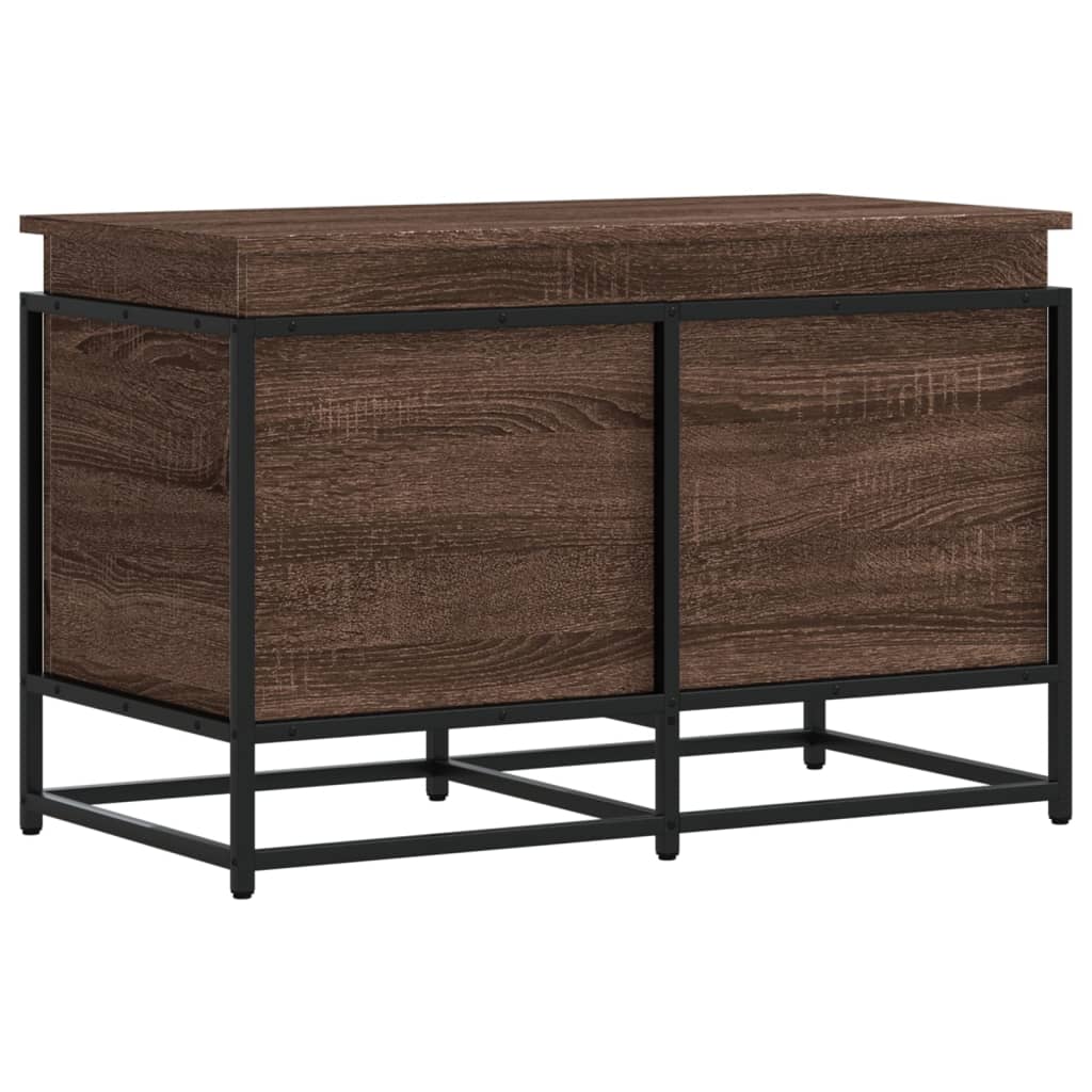 Opbergbox met deksel 80x40x51,5 cm bewerkt hout bruin eiken is nu te koop bij PeponiXL, paradijselijk wonen!